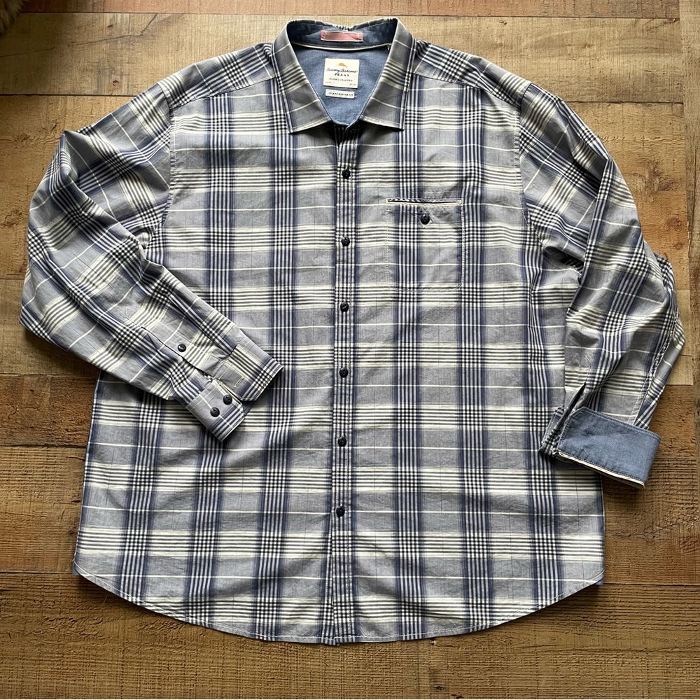 Tommy Bahama Island Modern Fit 100% Cotton Long Sleeve Buttondown Shirt X-LARGE